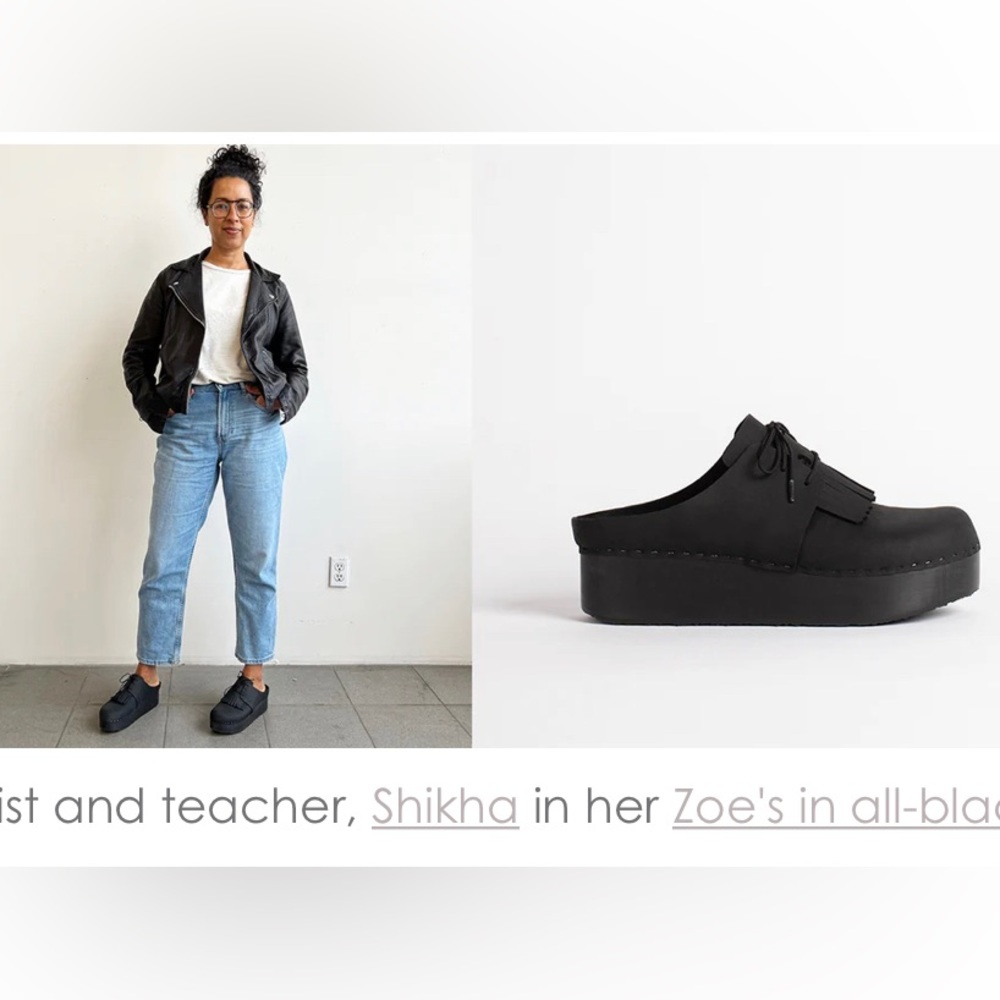 BRYR The Zoe Platform clogs shoes in All Black